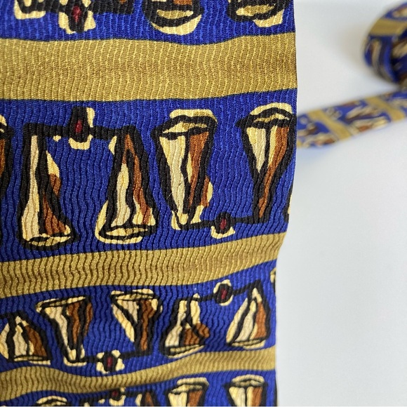 J. Garcia Silk Tie "Like a Twittering Machine” Blue Collection 14 Vintage 1996 - Picture 9 of 10